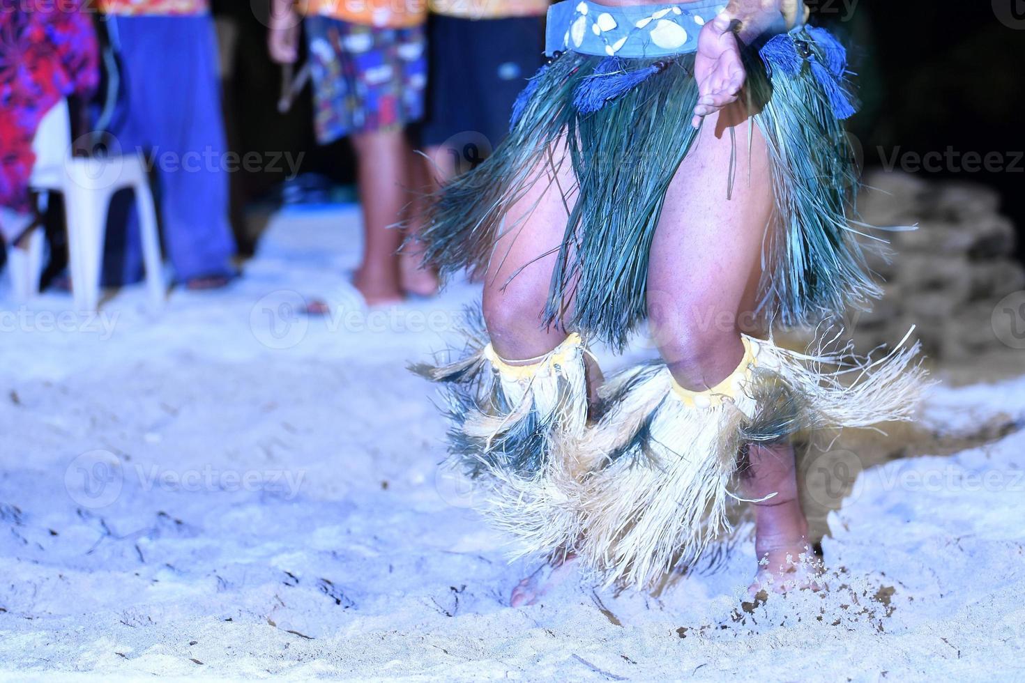 Polynesian dancer hula move effect photo