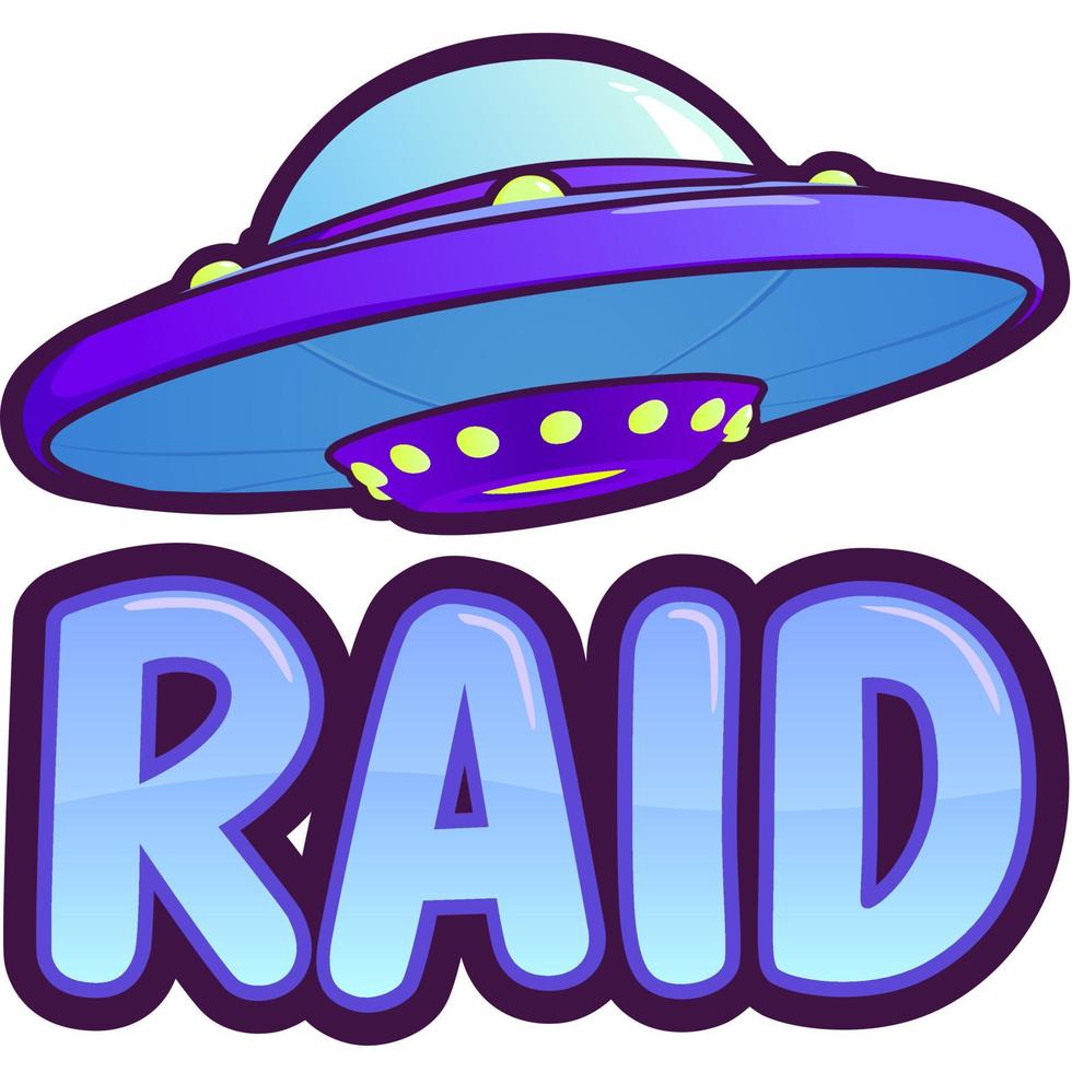 UFO Emote Cartoon Vector Illustration