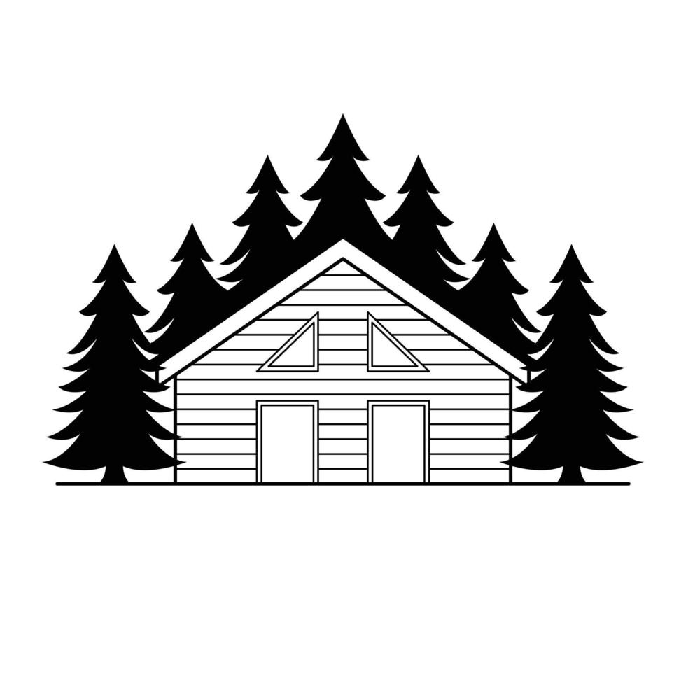 mano dibujado casa y arboles icono diseño. plano icono. lujo real inmuebles icono. vector