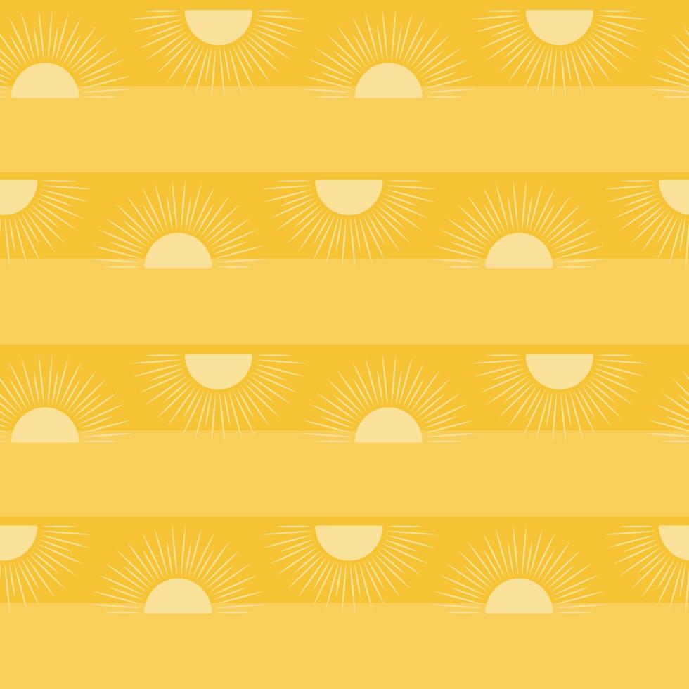 Modern sun and ray seamless pattern design.Hand drawn background.Nature pattern for wallpaper or fabric. Botanic Tile. vector