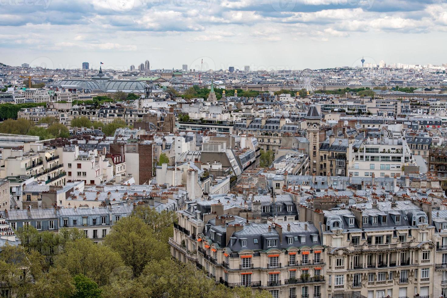 paris roofs and building cityview photo