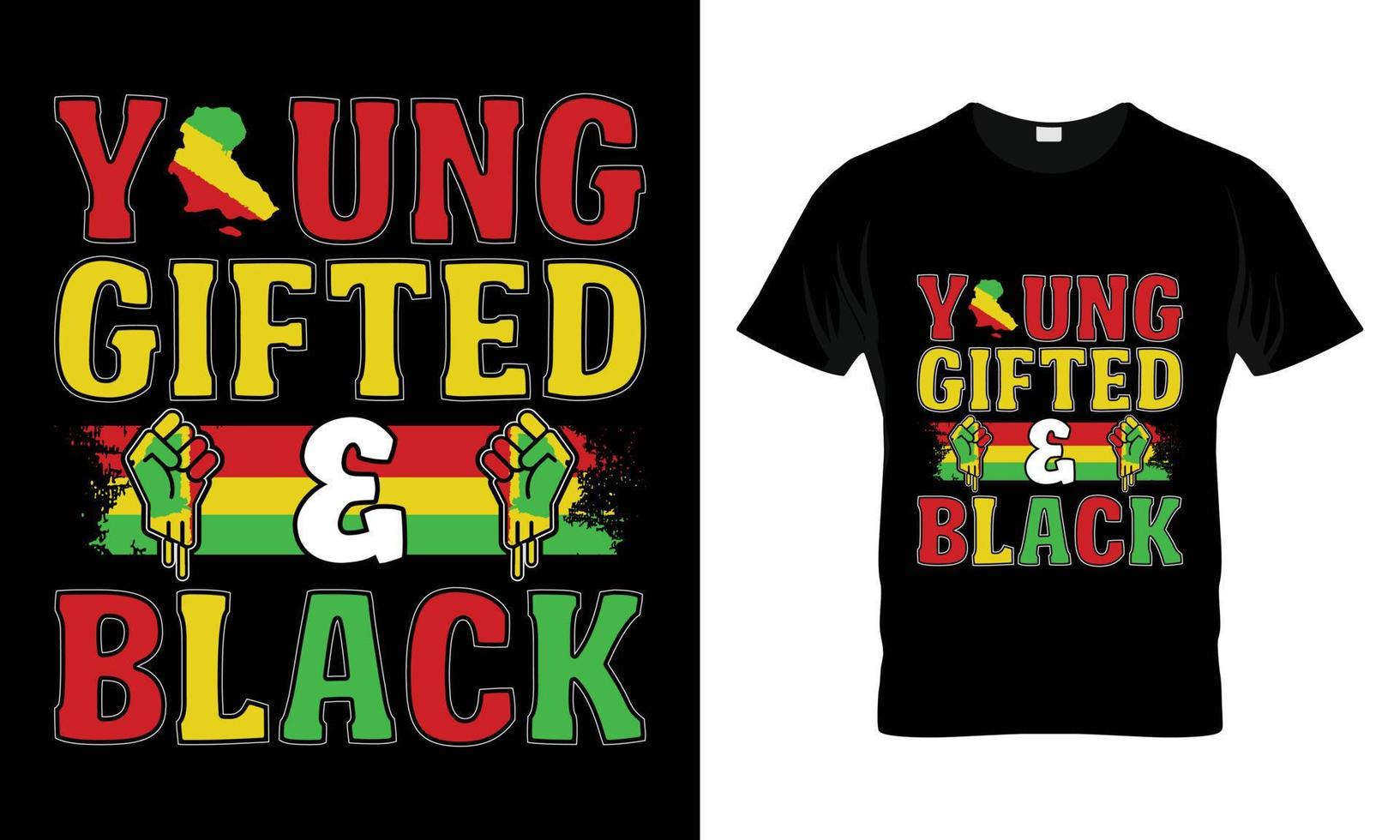 young gifted and black vector