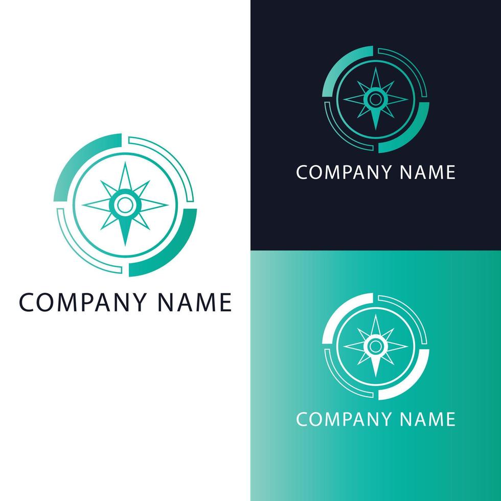 Compas logo design. Abstract compos symbol logo template. vector
