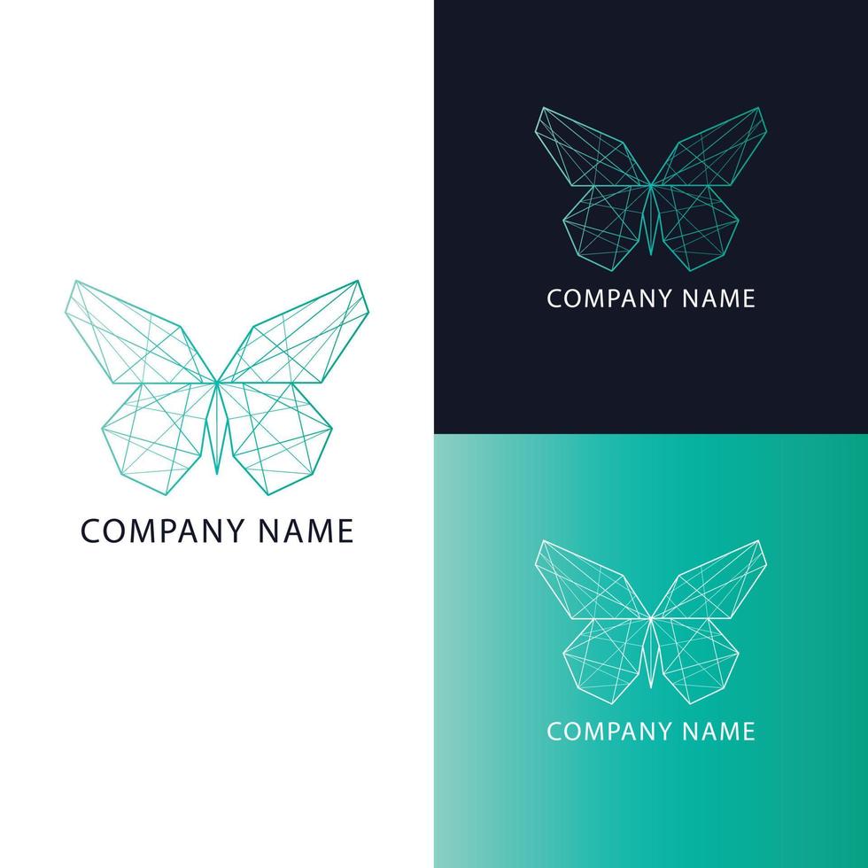 mariposa logo vector línea contorno monoline icono ilustración, elegante y simple insecto geométrico. logotipo de mariposa. diseño del logo monarca. logo universal con símbolo de mariposa premium.