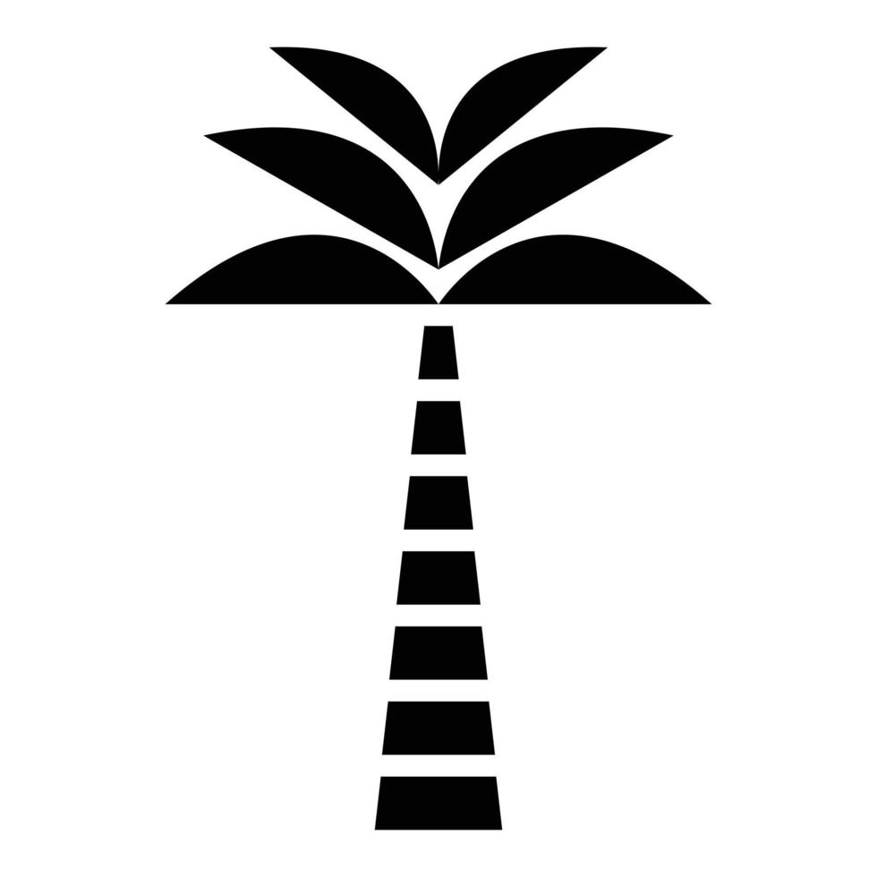 Bohemian icon design with palm tree. Flat tropical icon. vector