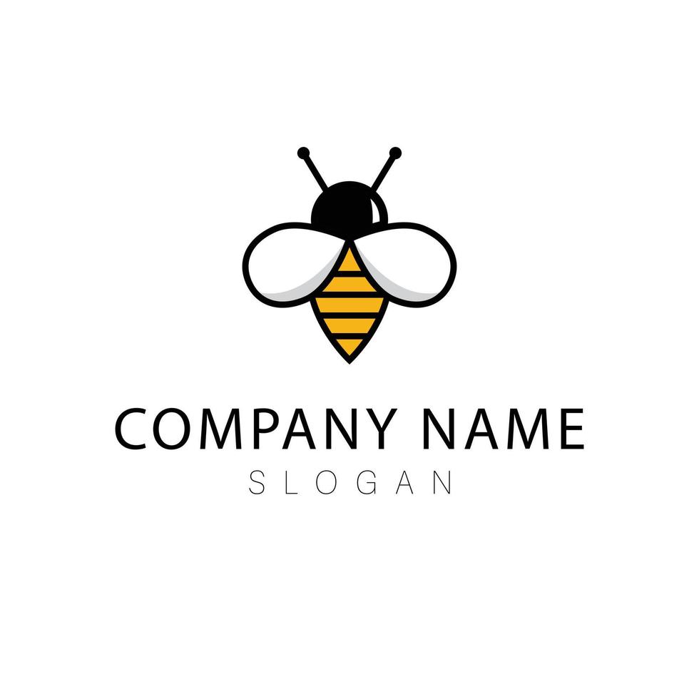 abeja logo diseño. miel abeja logo y emblema vector. elegante logo para diferente compañías. vector