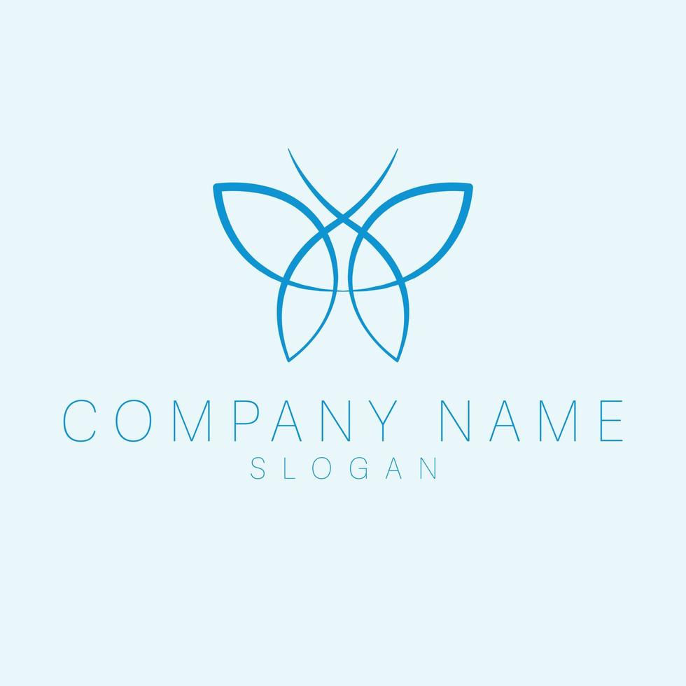 Butterfly logo vector line outline monoline icon illustration, elegant and simple geometric insect. Butterfly logo. Monarch logo design. Universal logo with premium butterfly symbol.