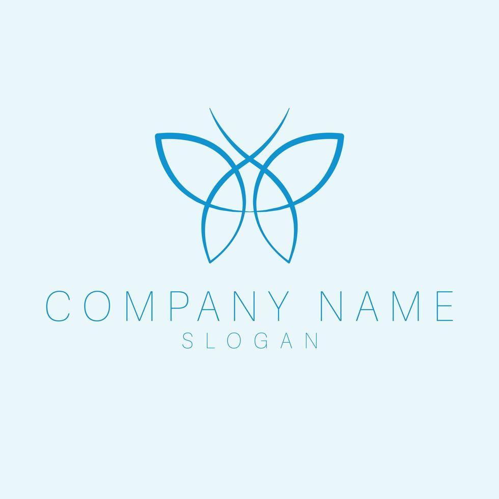 Butterfly logo vector line outline monoline icon illustration, elegant and simple geometric insect. Butterfly logo. Monarch logo design. Universal logo with premium butterfly symbol.