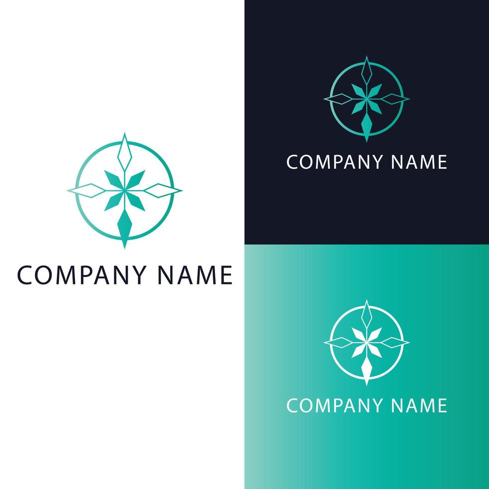 Compas logo design. Abstract compos symbol logo template. vector