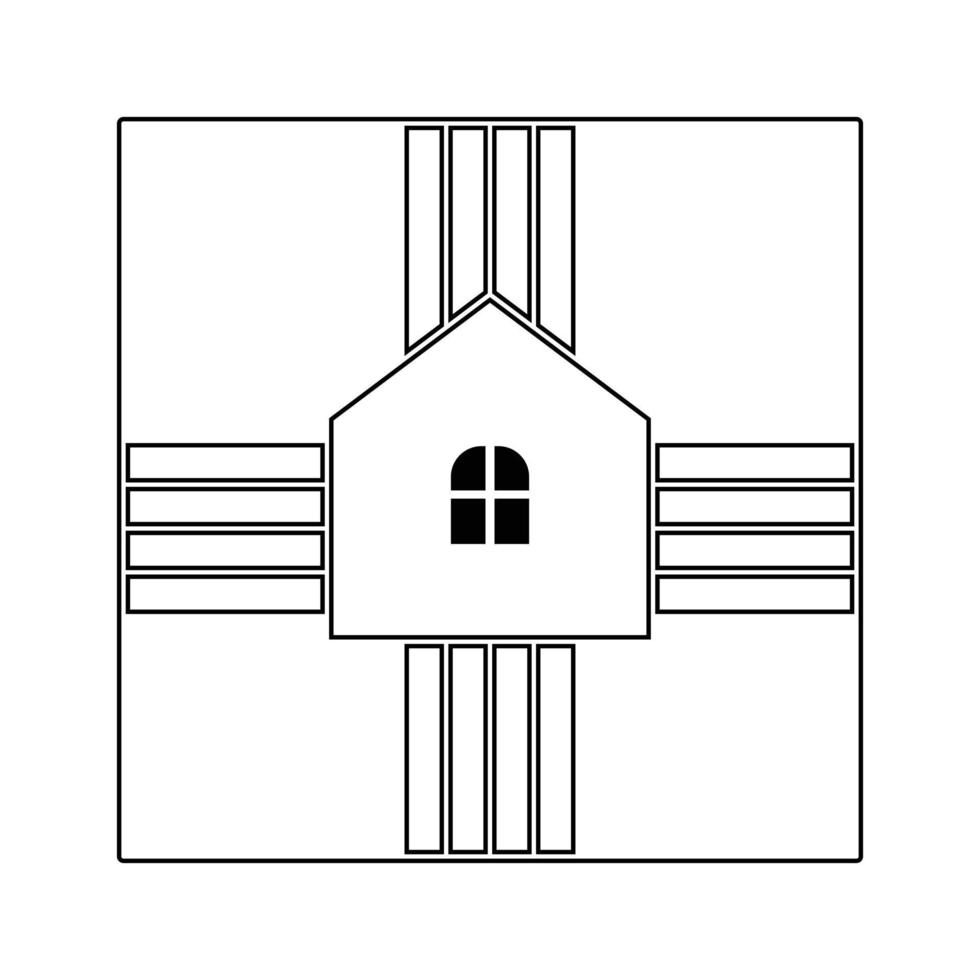 casas icono. real inmuebles negocio. casa moderno único concepto. plano icono. vector