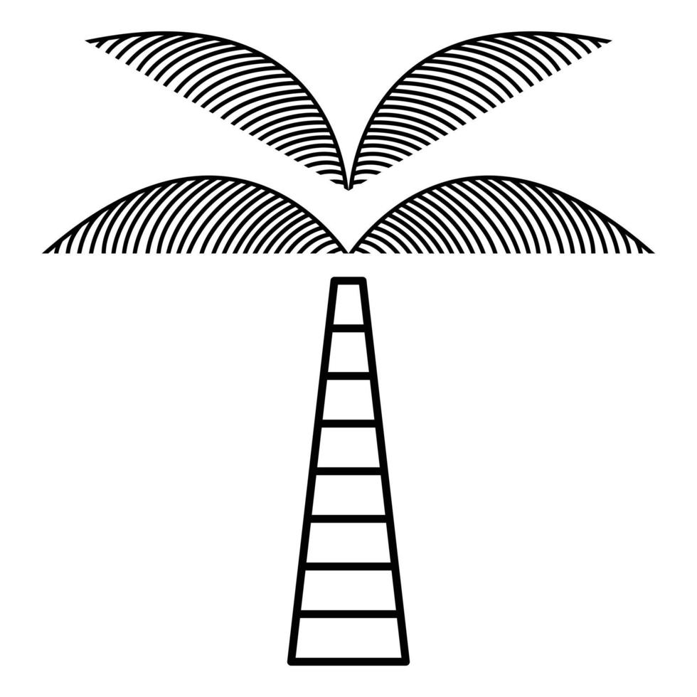 bohemio icono diseño con palma árbol. plano tropical icono. vector