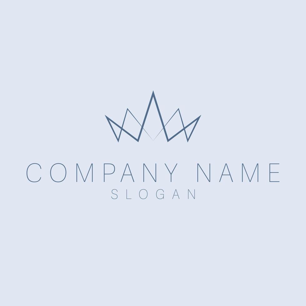 Crown logo graphic design template. Modern royal kinq queen abstract logotype. Luxury crown vector logo.