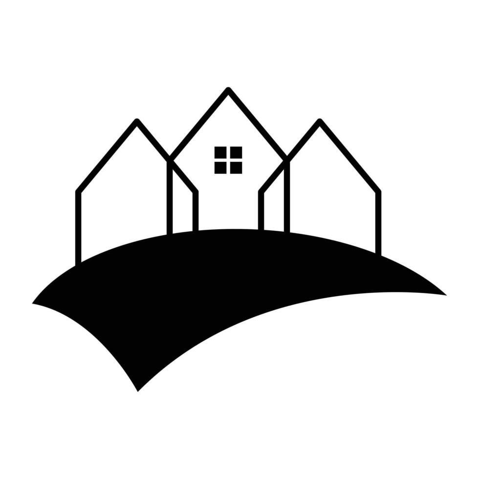 Houses icon. Real estate business. House modern unique concept. Flat icon. vector