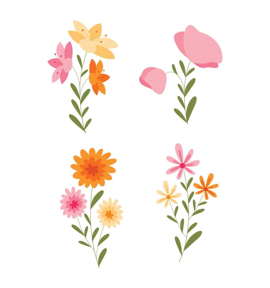 Hand Drawn Flower Vector Collection