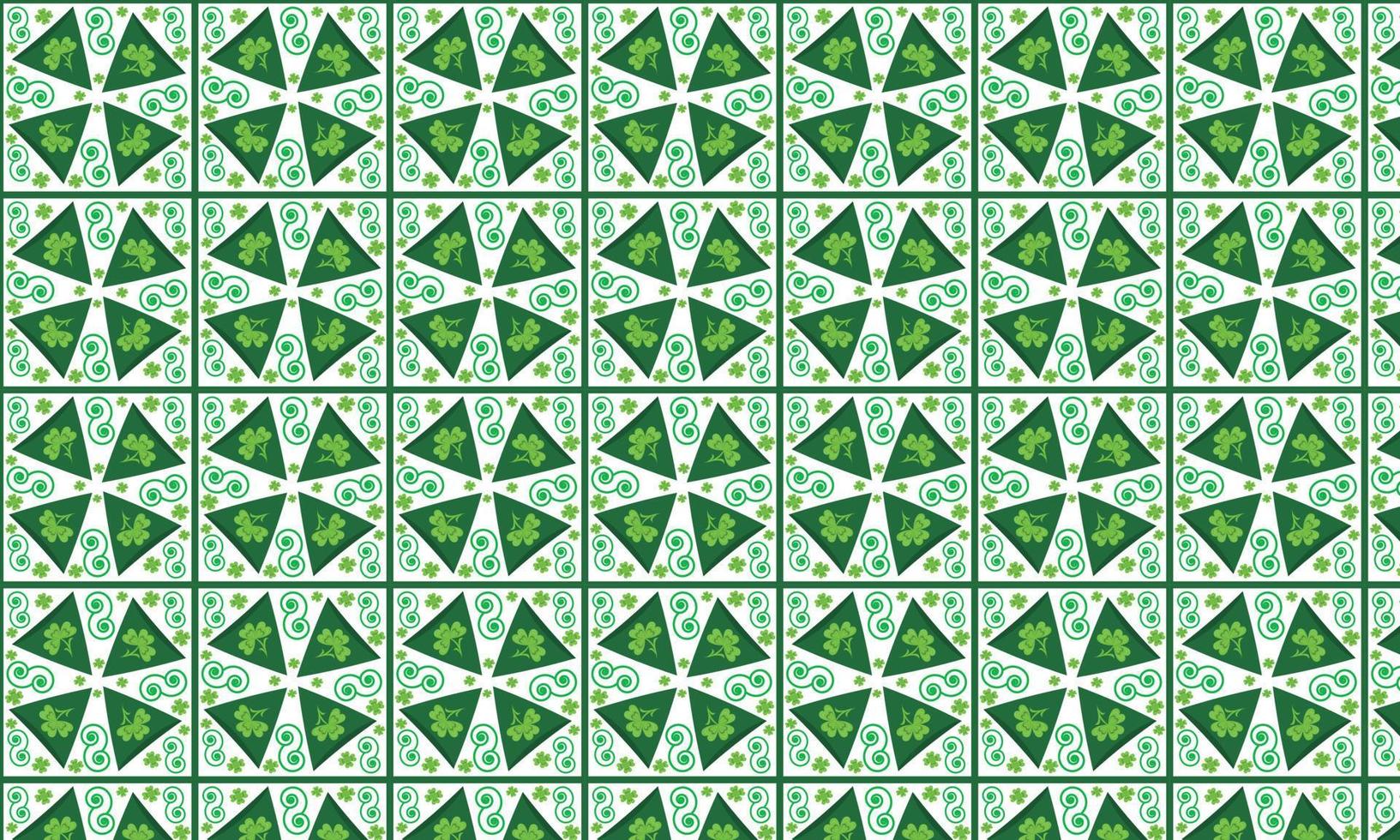 St. Patrick's Day Pattern clover greeting yellow  Vector illustration