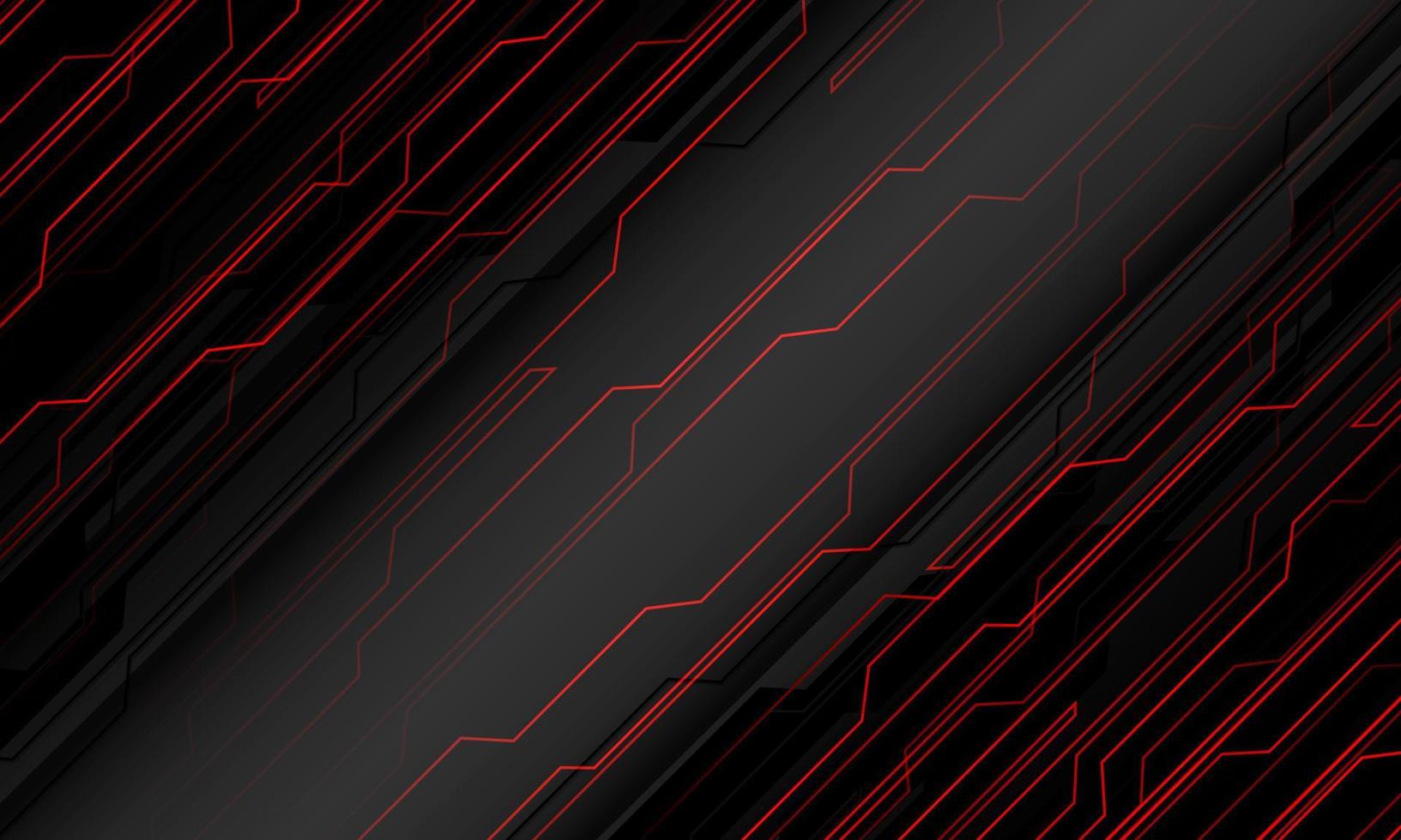 Abstract red black cyber geometric dynamic on white with blank space futuristic design modern technology background vector