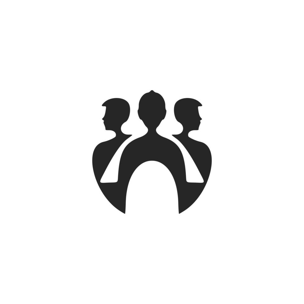 Stylish black and white logo of people communication. Good for business. vector