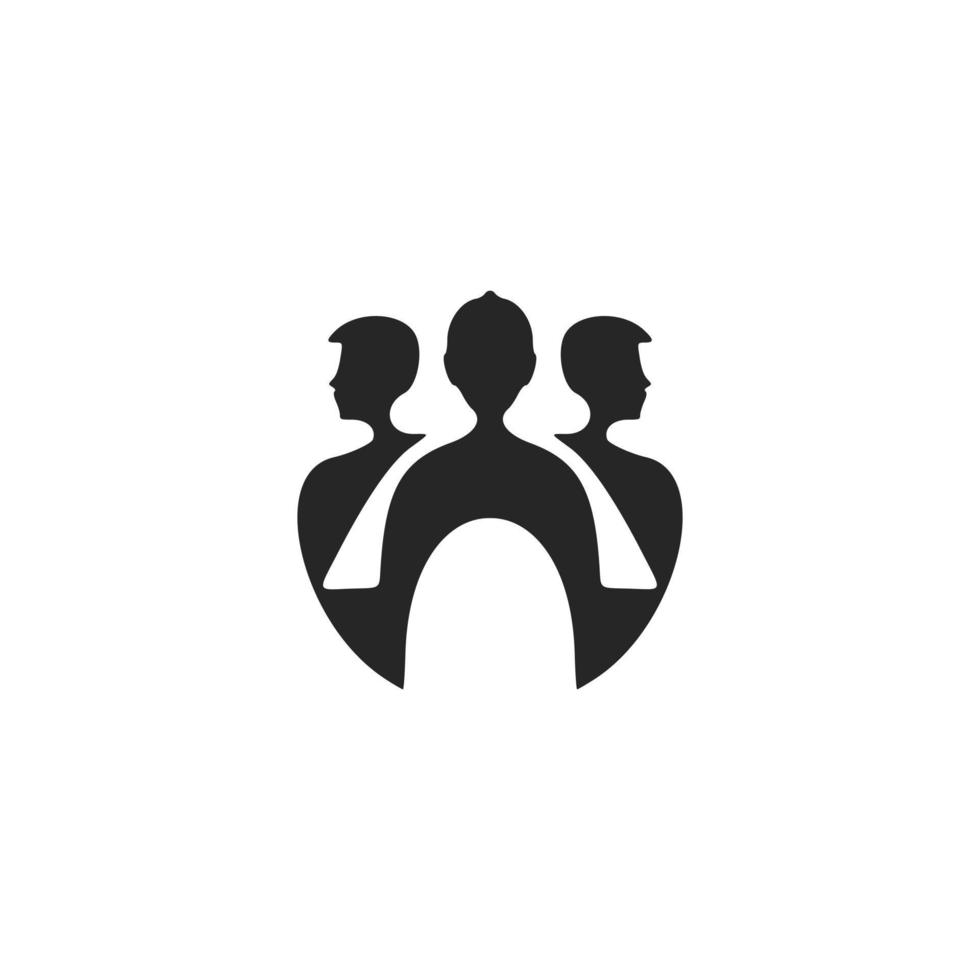 elegante negro y blanco logo de personas comunicación. bueno para negocio. vector