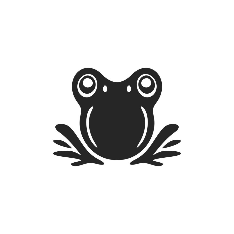 An elegant simple black toad black logo. Isolated on a white background. vector