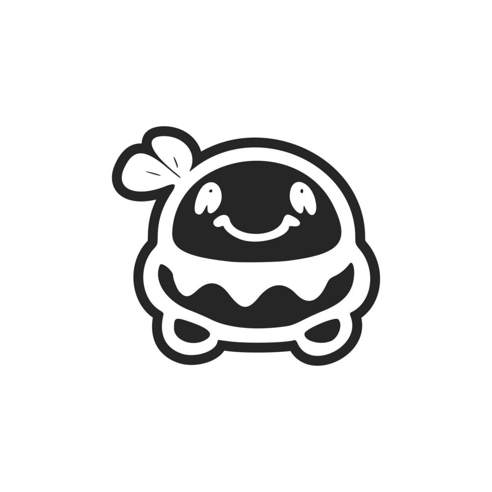 Trendy black and white cute turtle logo. Good for business and brands. vector