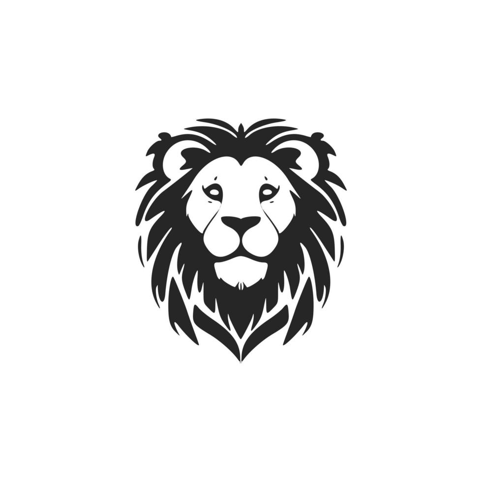 de moda negro y blanco linda león logo. bueno para marcas vector