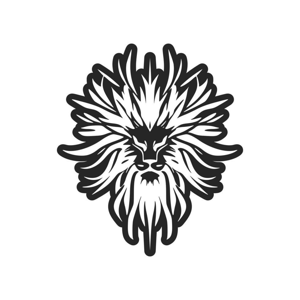 un agraciado sencillo negro blanco vector logo de el león. aislado en un blanco antecedentes.