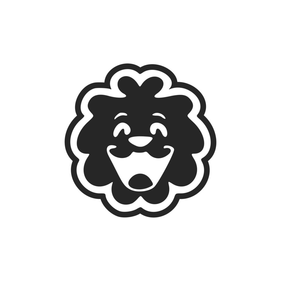 sofisticado negro y blanco linda león logo. bueno para marcas vector