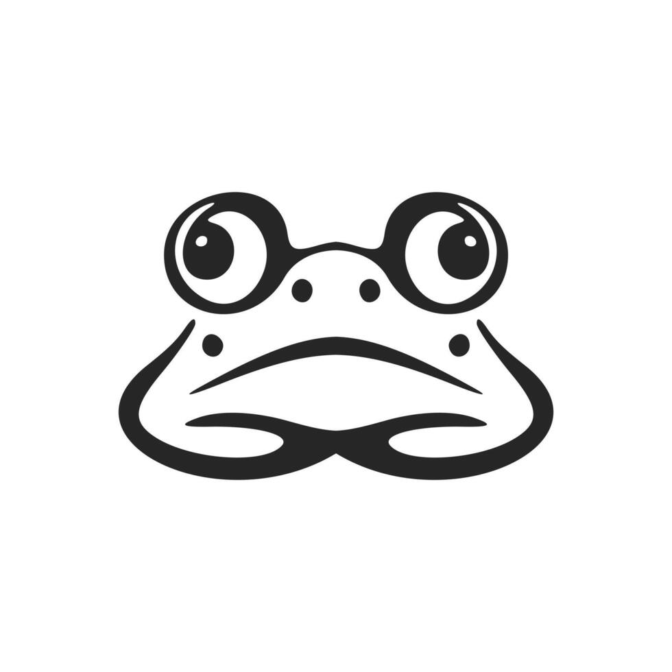 Elegant black toad black logo. Isolated on a white background. vector
