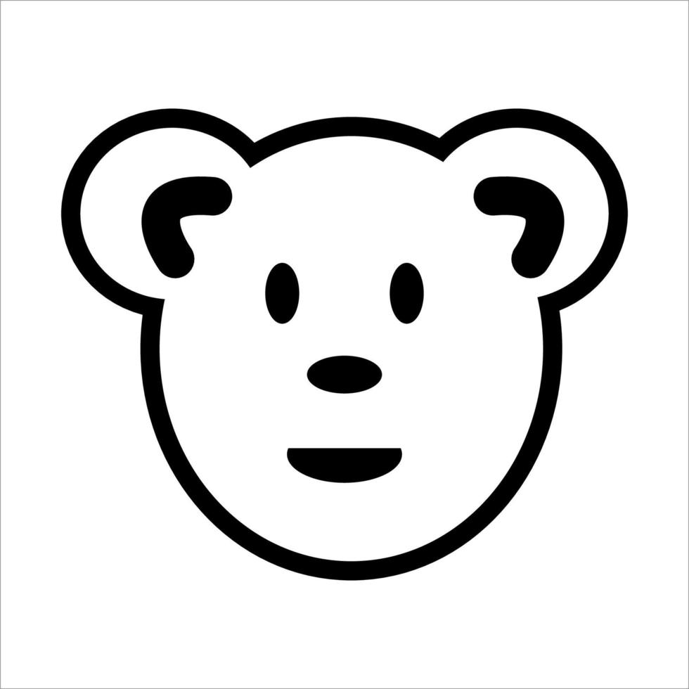 bear line art vector