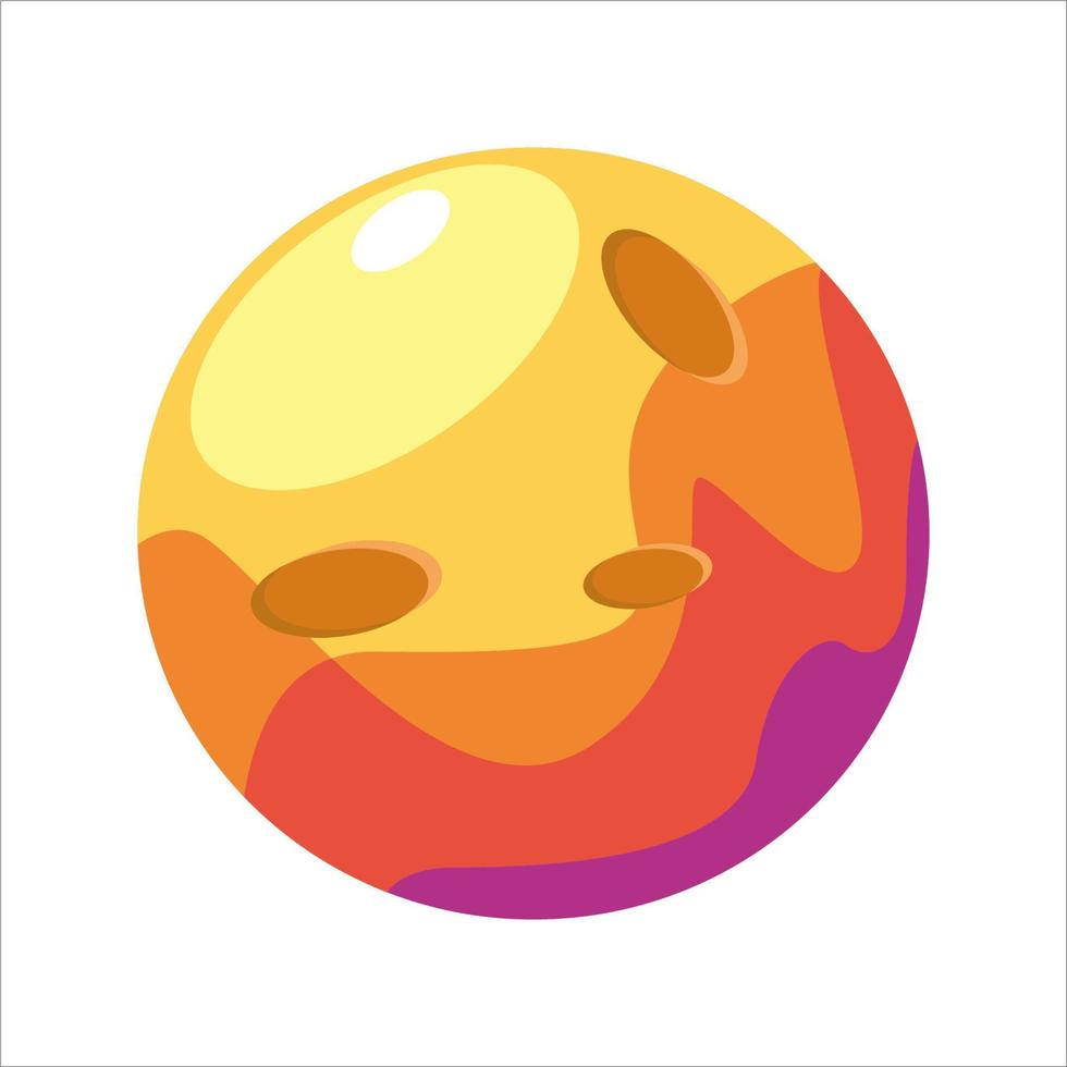 orange moon illustration vector