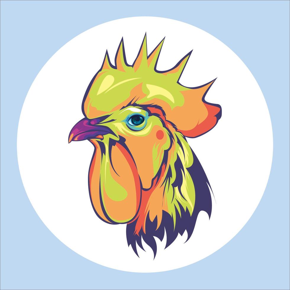 pollo en popular Arte estilo vector