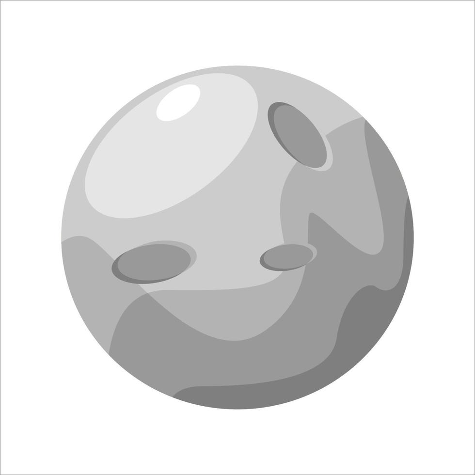 Luna monocromo ilustración vector