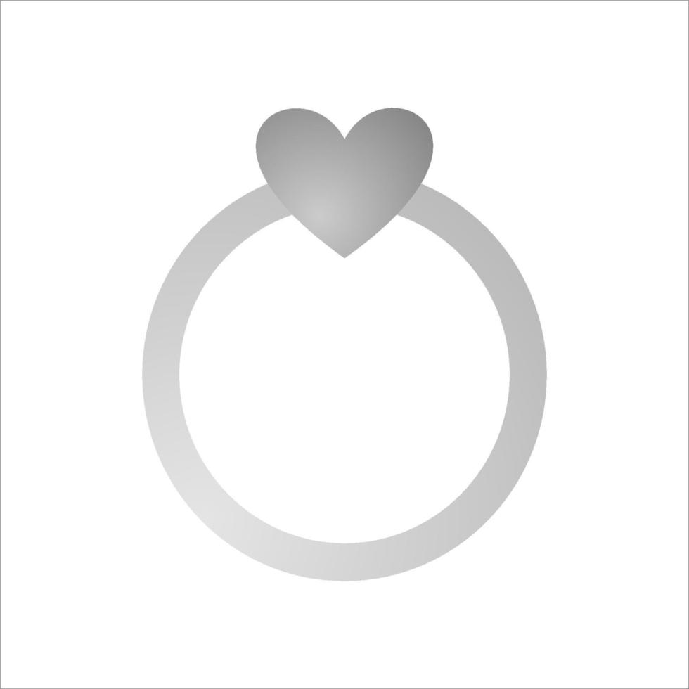 a ring with a heart-shaped gem vector