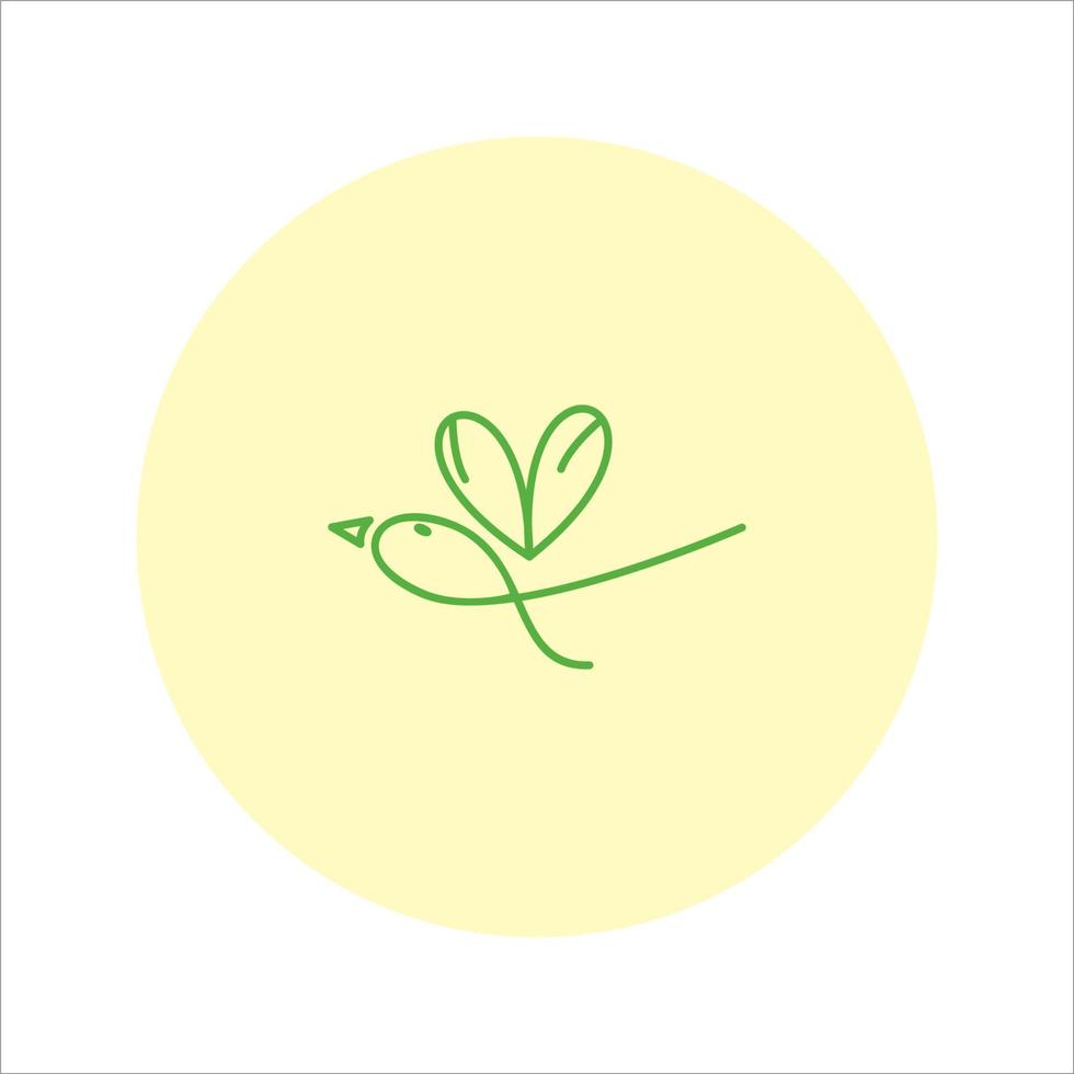 L letters bird logo vector