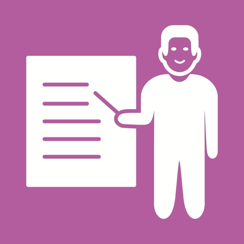 Unique Male Presenter Vector Icon