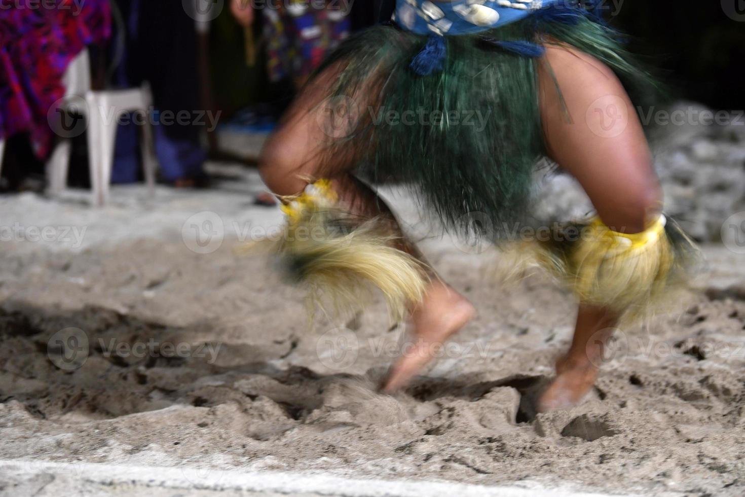 Polynesian dancer hula move effect photo