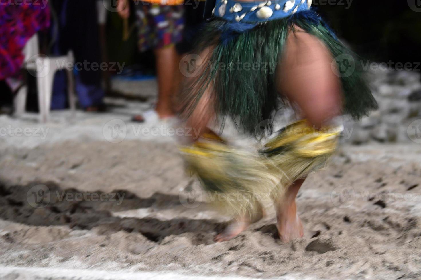 Polynesian dancer hula move effect photo