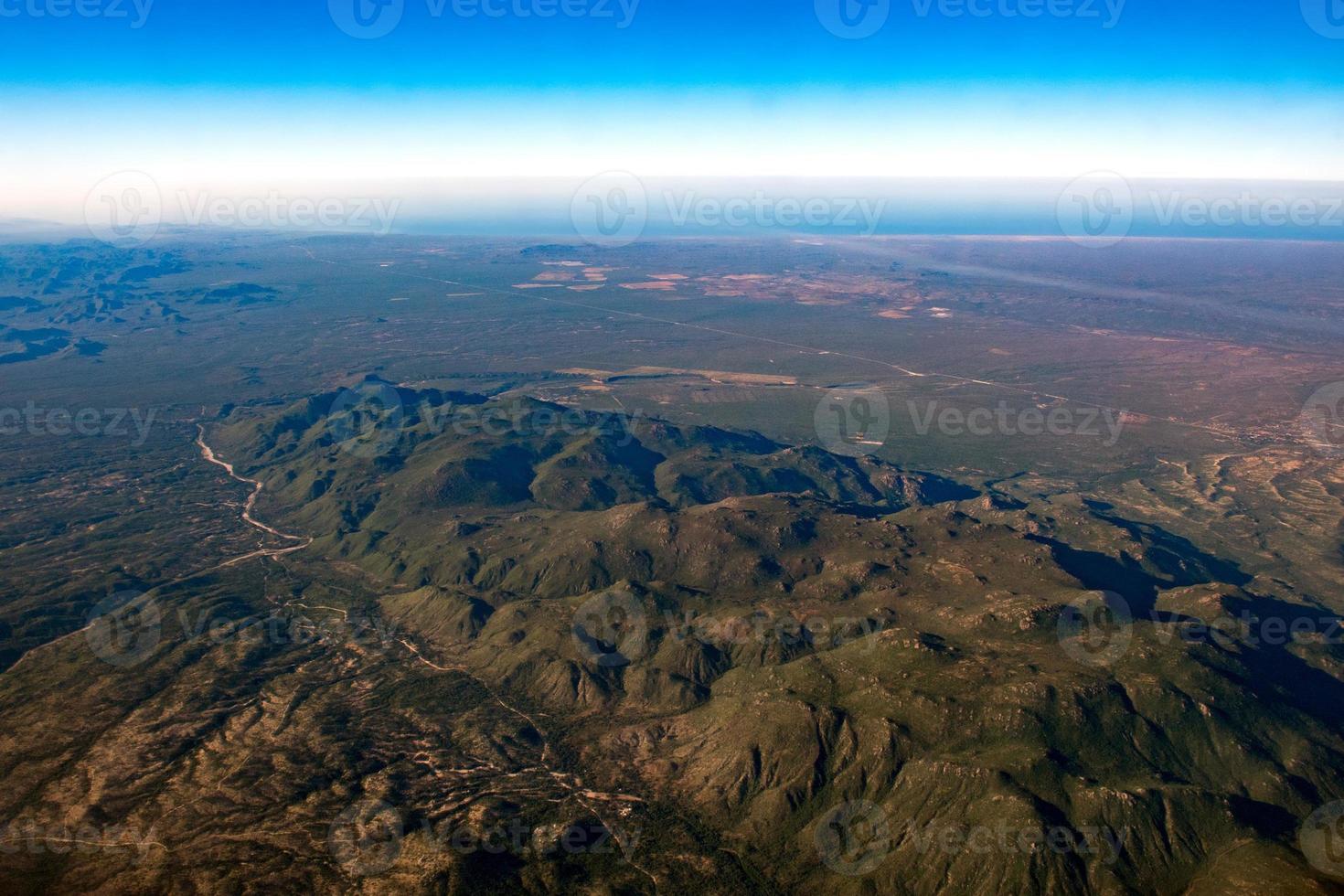 mountains of Baja California Sur Mexico aerial view photo