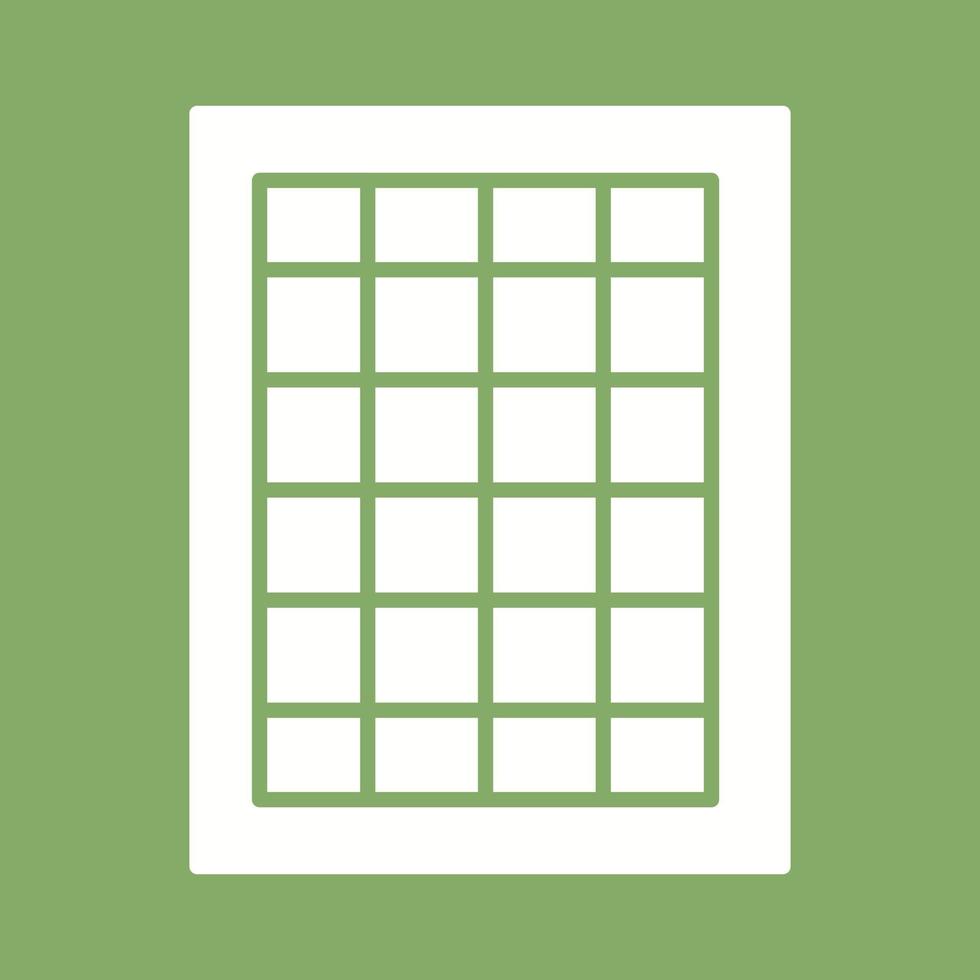 Table of Rates Vector Icon