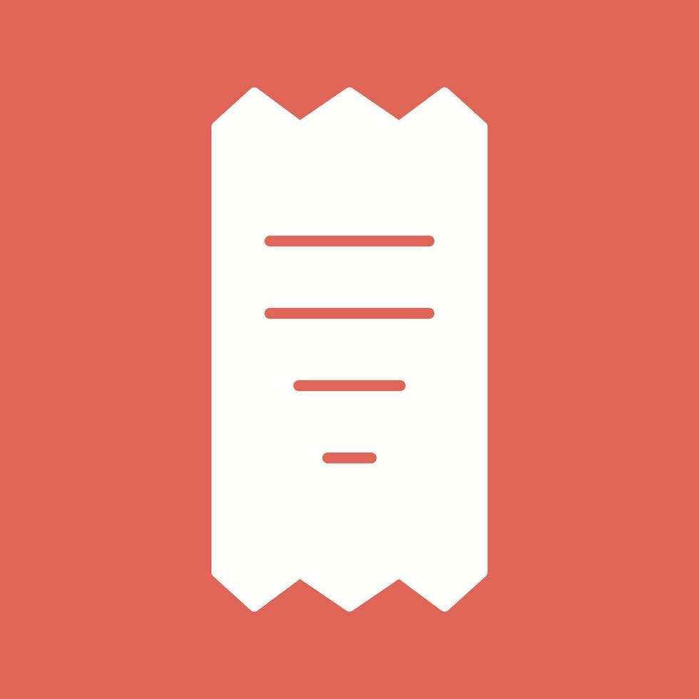 Unique Receipt Vector Icon
