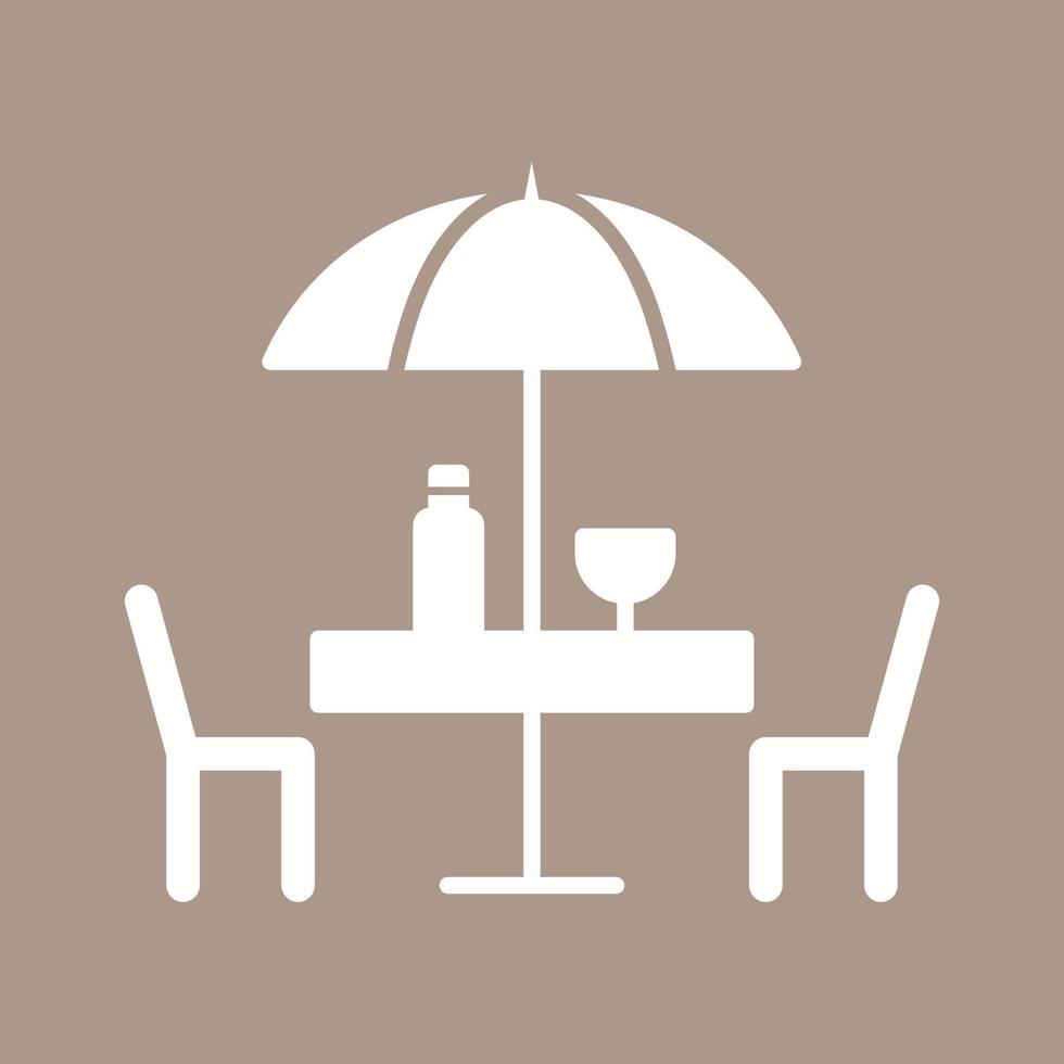Unique Cafe Table Vector Icon