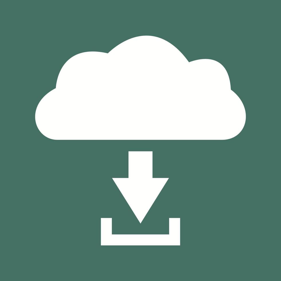 Unique Download from Cloud Vector Icon
