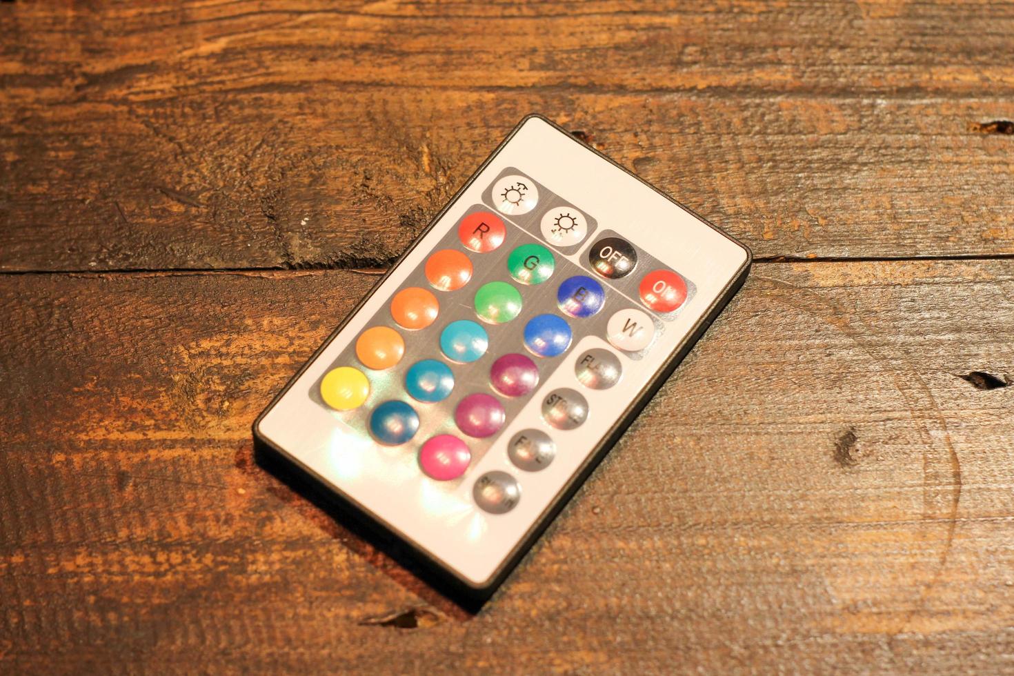 Infrared remote control for home LED light. Studio photography