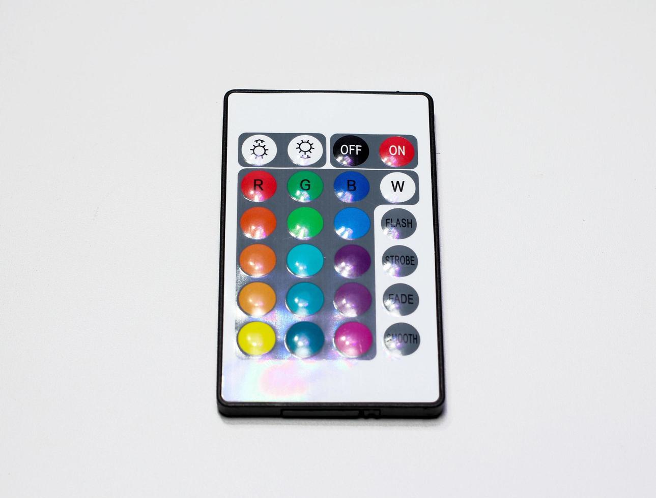 Infrared remote control for home LED light. Studio photography. photo