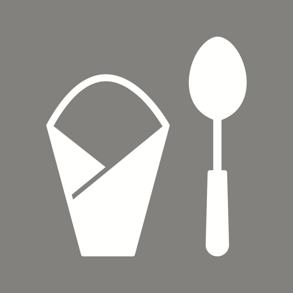 Spoon and Napkin Vector Icon