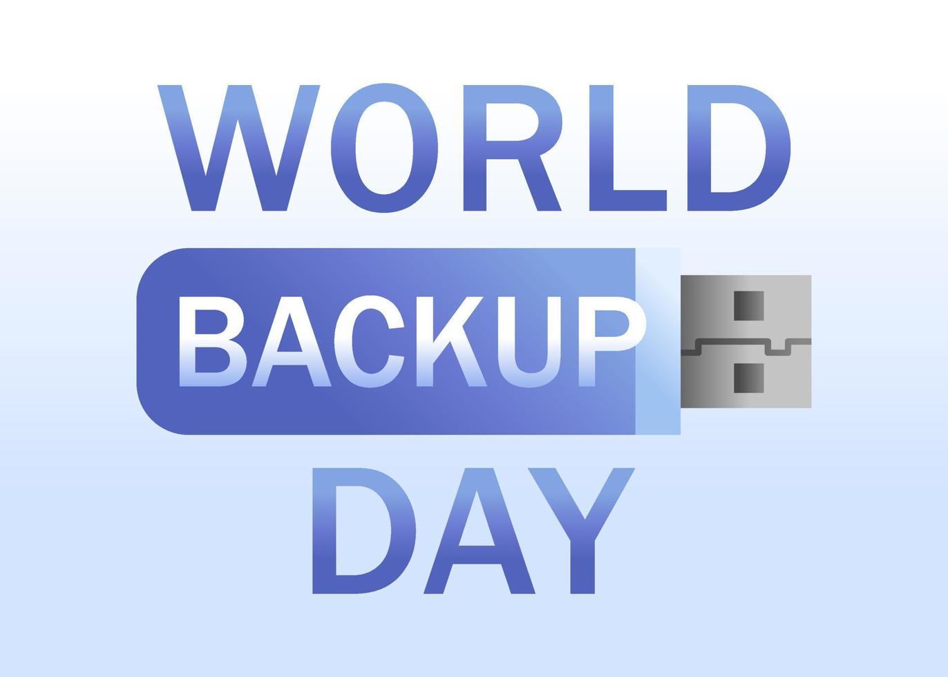 Vector illustration of banner for World Backup day. March 31.