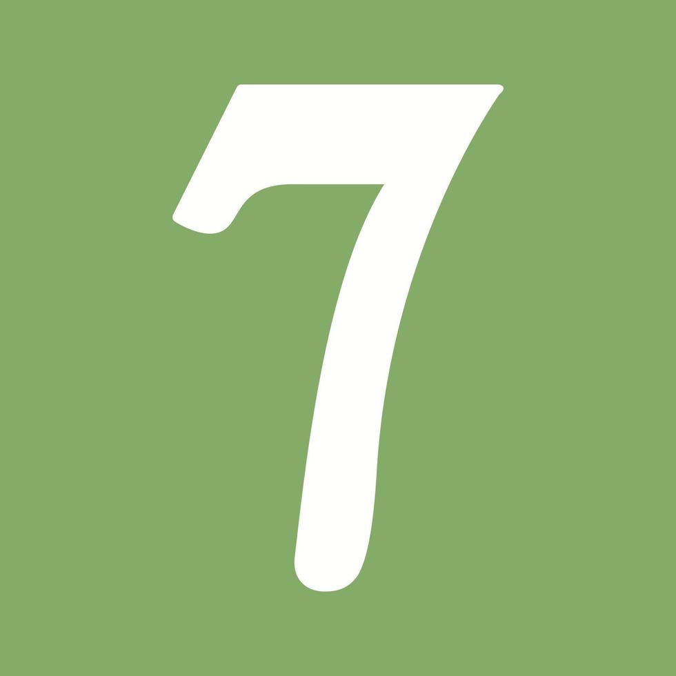 Number Seven Vector Icon