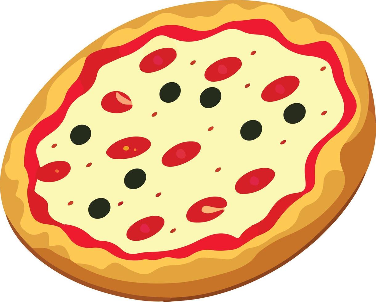 Delicious Pizza with Tomato and Mozzarella vector