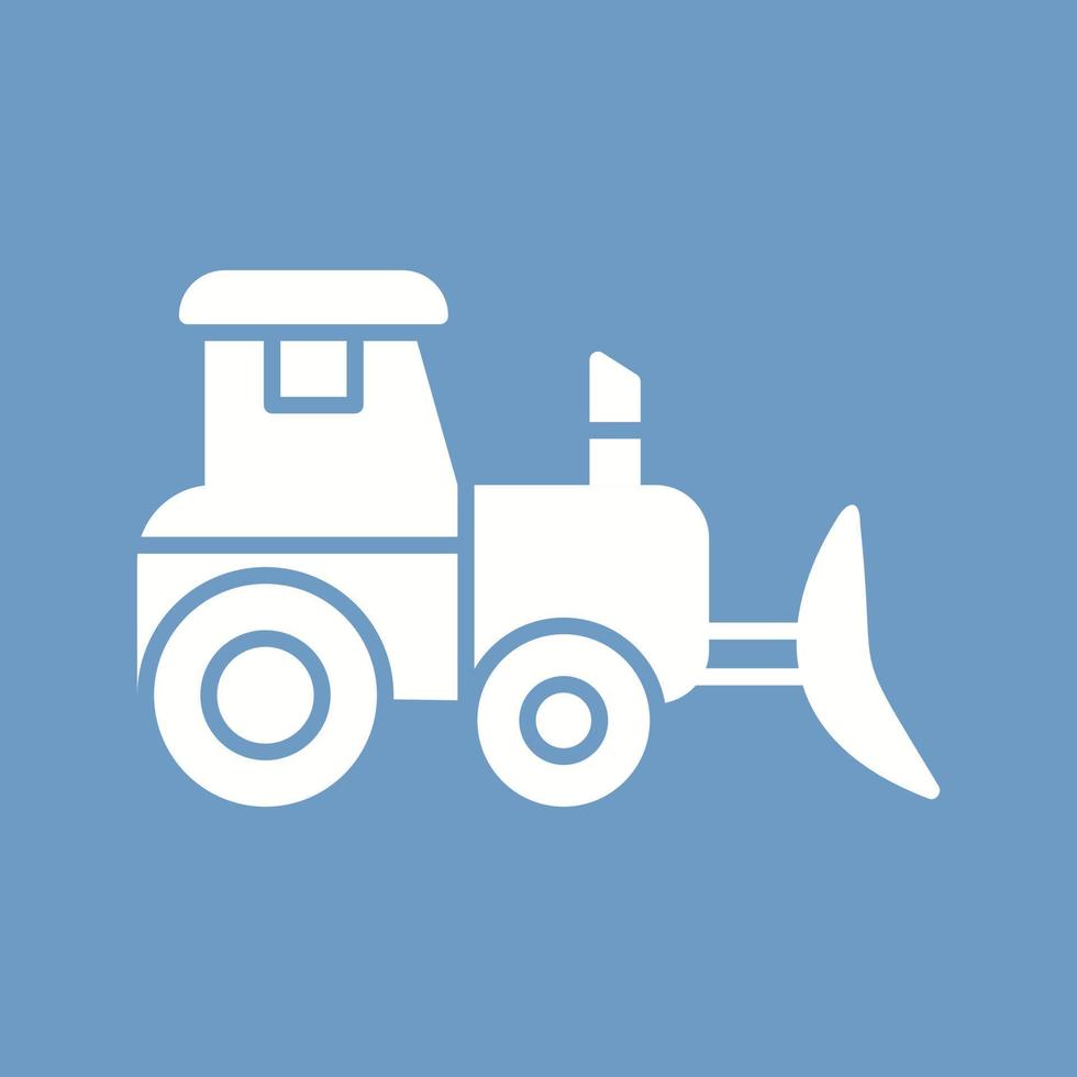 icono de vector de tractor industrial