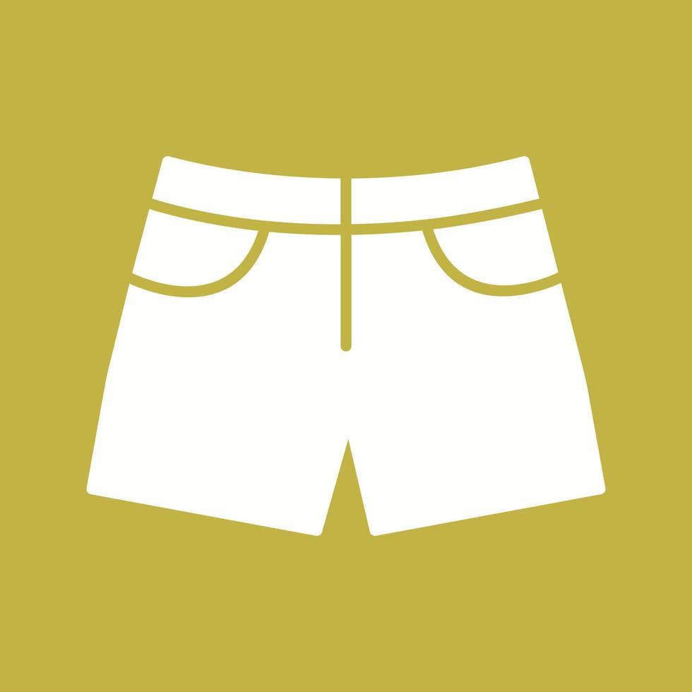 icono de vector de pantalones cortos